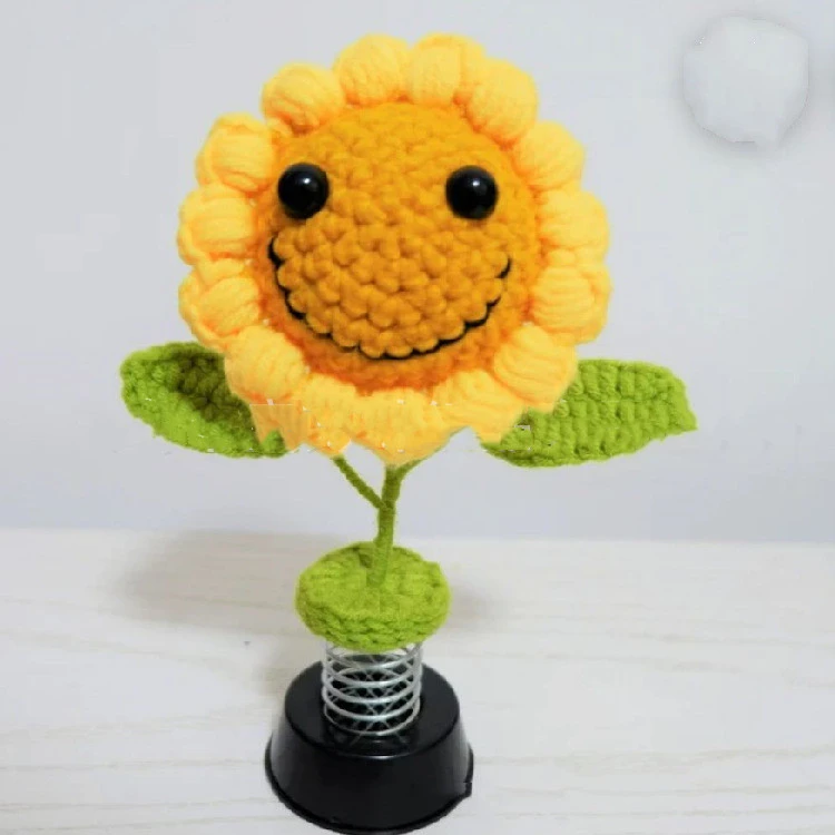 Handwoven Sunflower Creative Car Ornament