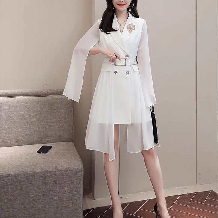 Suit Dress Female Waist Waist Goddess Fan Coat