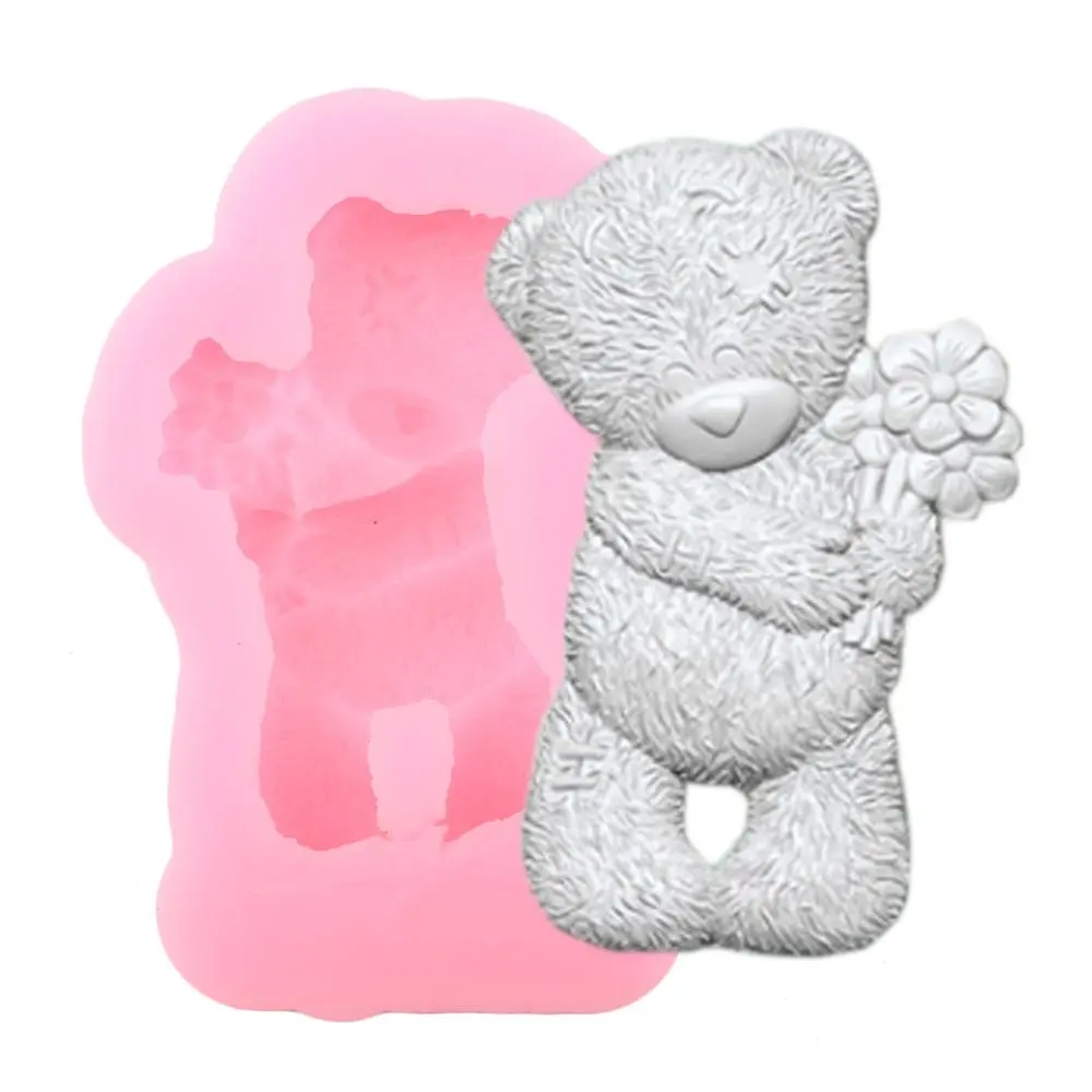 Cute Bear Silicone Molds Baby Birthday Cake Decorating Tools