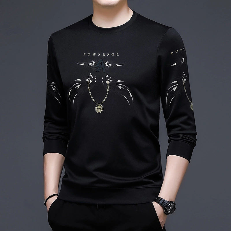 Men's Loose Casual Round Neck Long Sleeve Pullover Sweater