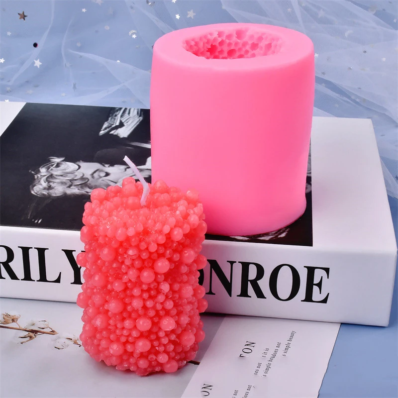 Silicone Three-dimensional Cylindrical Candle Flip Sugar Mold