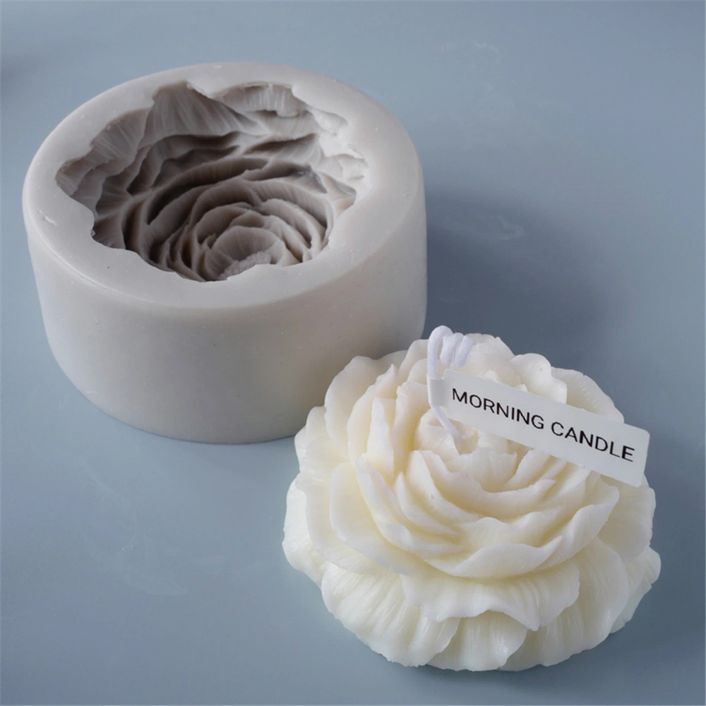 Peony Flower Handmade Soap Scented Candle Silicone Mold