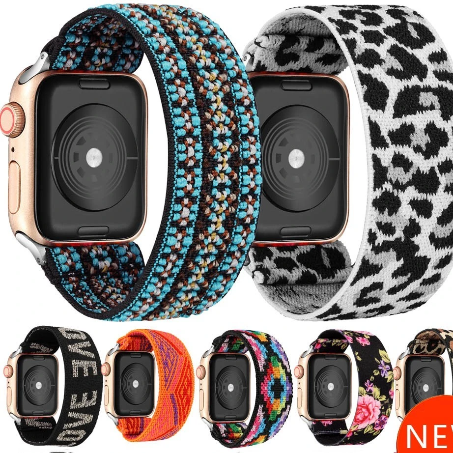 Suitable For Elastic Watch Band Bohemian Elastic Printed Nylon Band