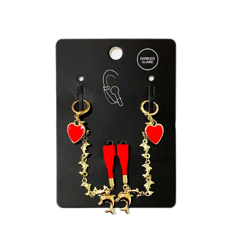 Creative Alloy Earrings Bluetooth Headset Anti-lost Rope