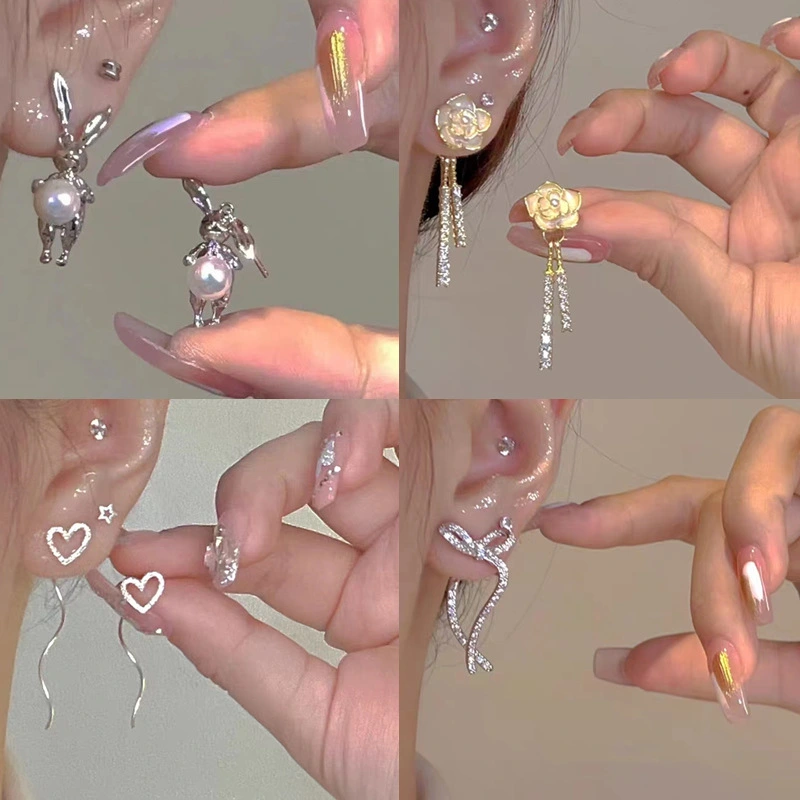 Versatile 3D Fashion Rabbit Pearl Earrings