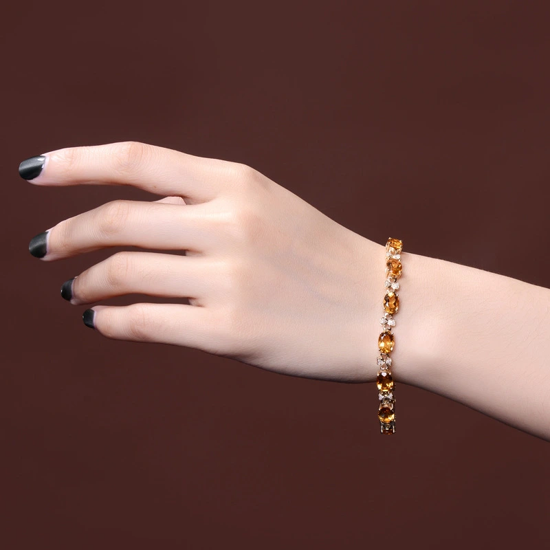 Full Of Drill Low Luxury Earrings Mosanite Bracelet Jewelry Set