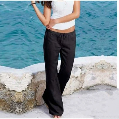 Women's loose trousers with pockets