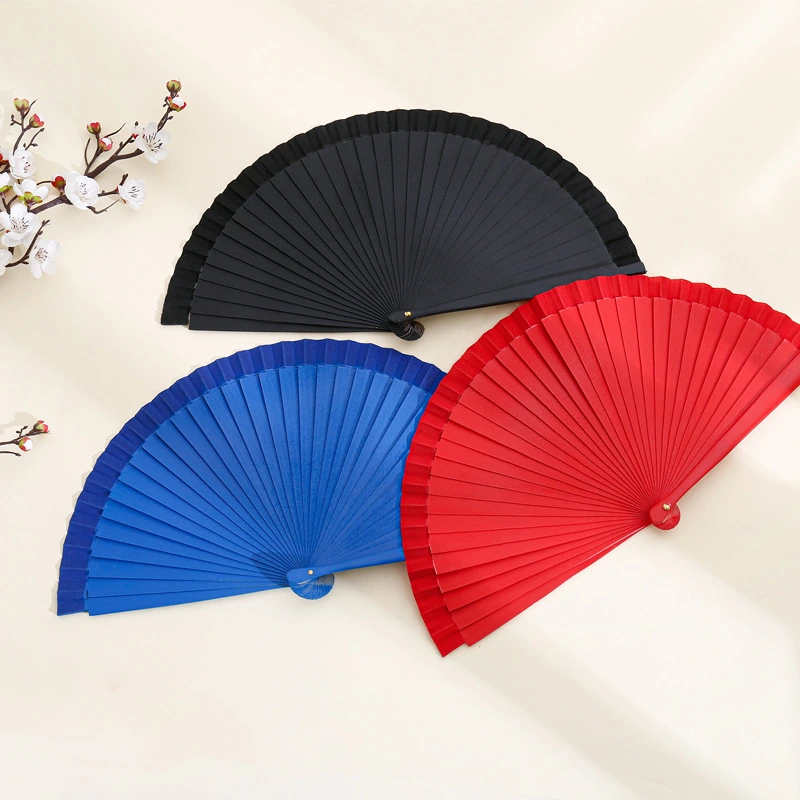 Women's Modern Minimalist Japanese Style Plain Folding Fan