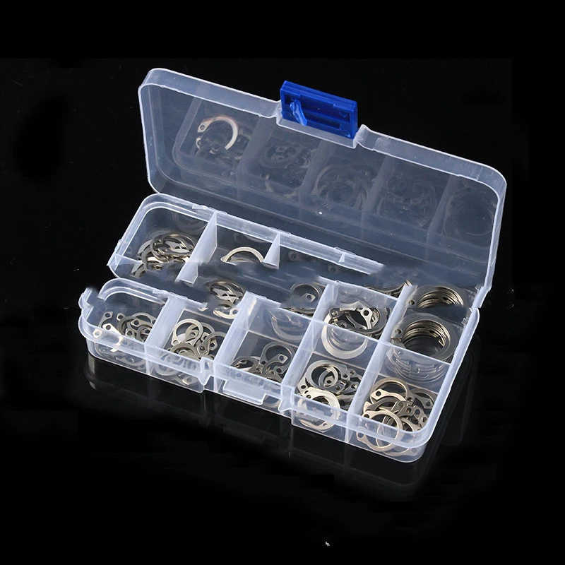 100pcs Boxed Elastic Circlips For Shafts