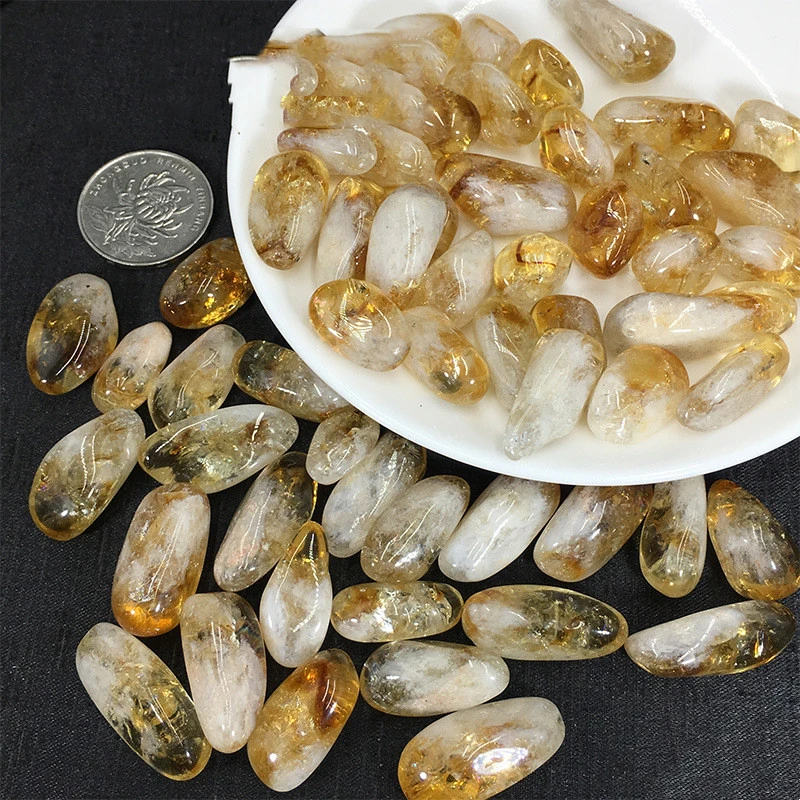 Natural Brazilian Citrine Backbone Rough Stone Ornament