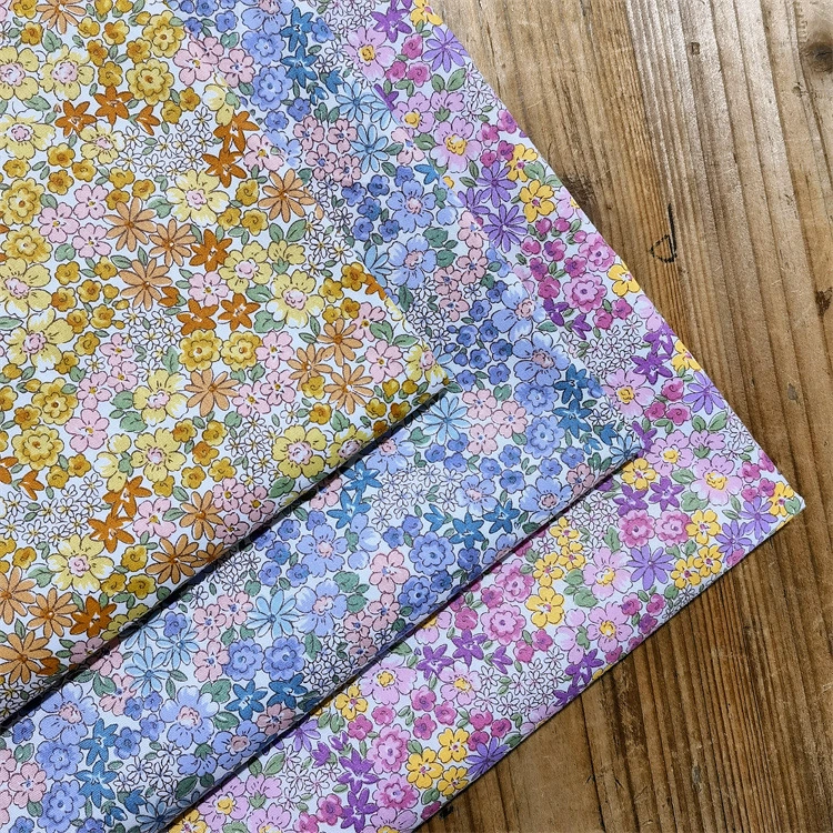 Cotton Twill Fabric Rustic Small Floral