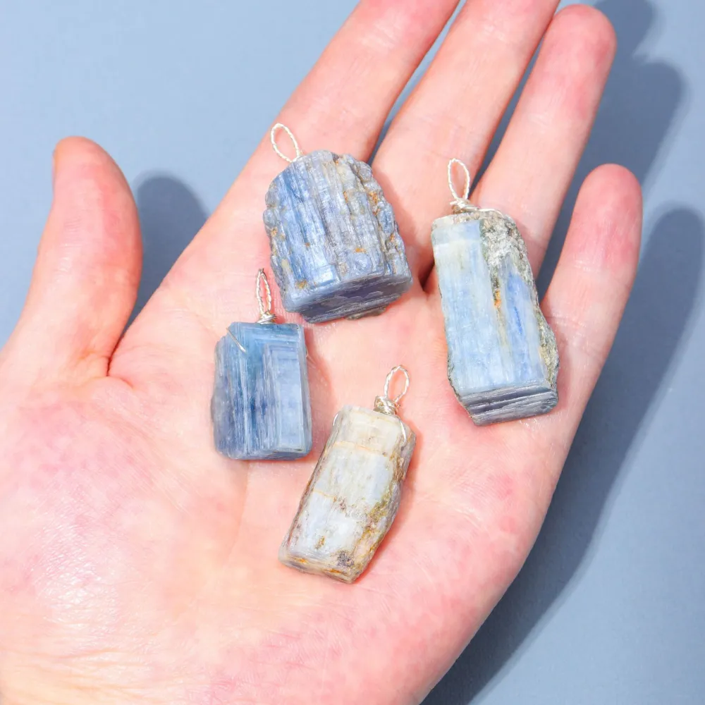 Natural Crystal Kyanite Specimen Pendant