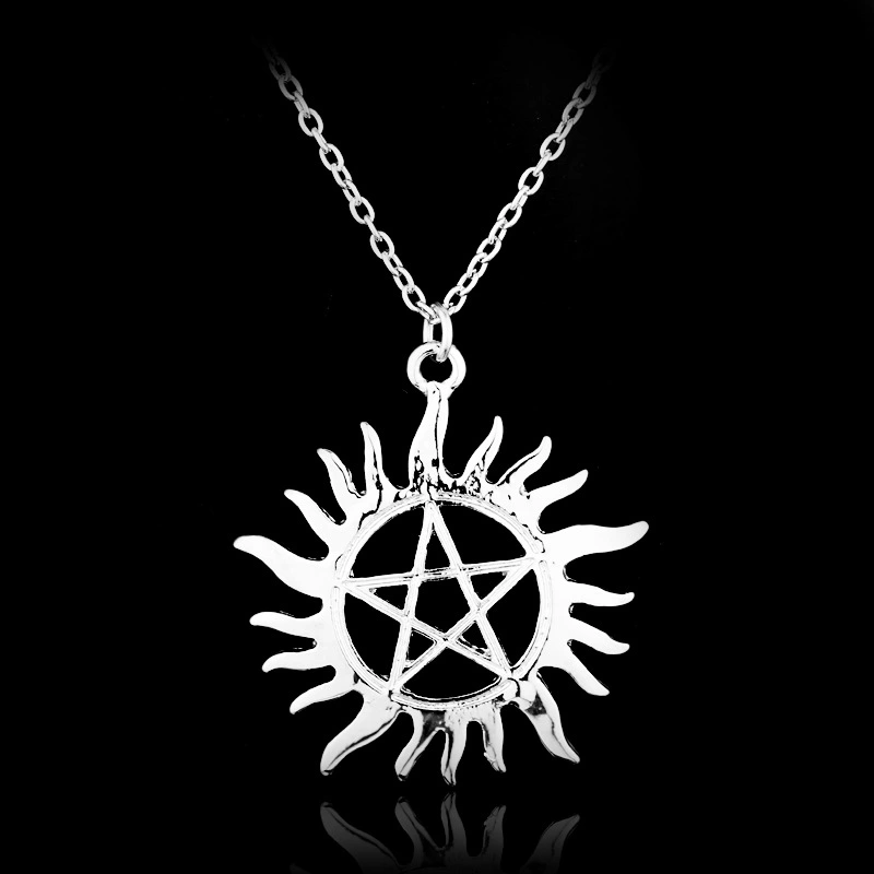 Male Pendant Pentagram Sun Necklace