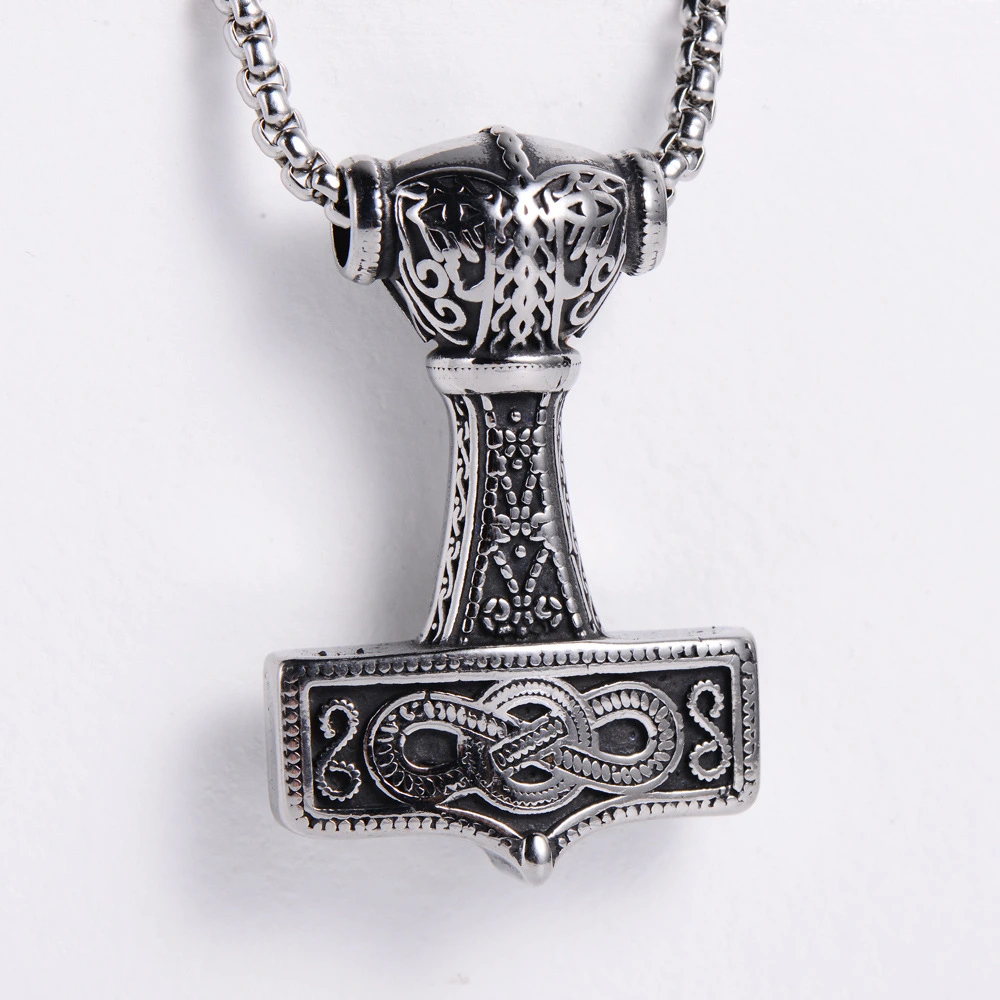 Men's Viking Quake Casting Stainless Steel Pendant