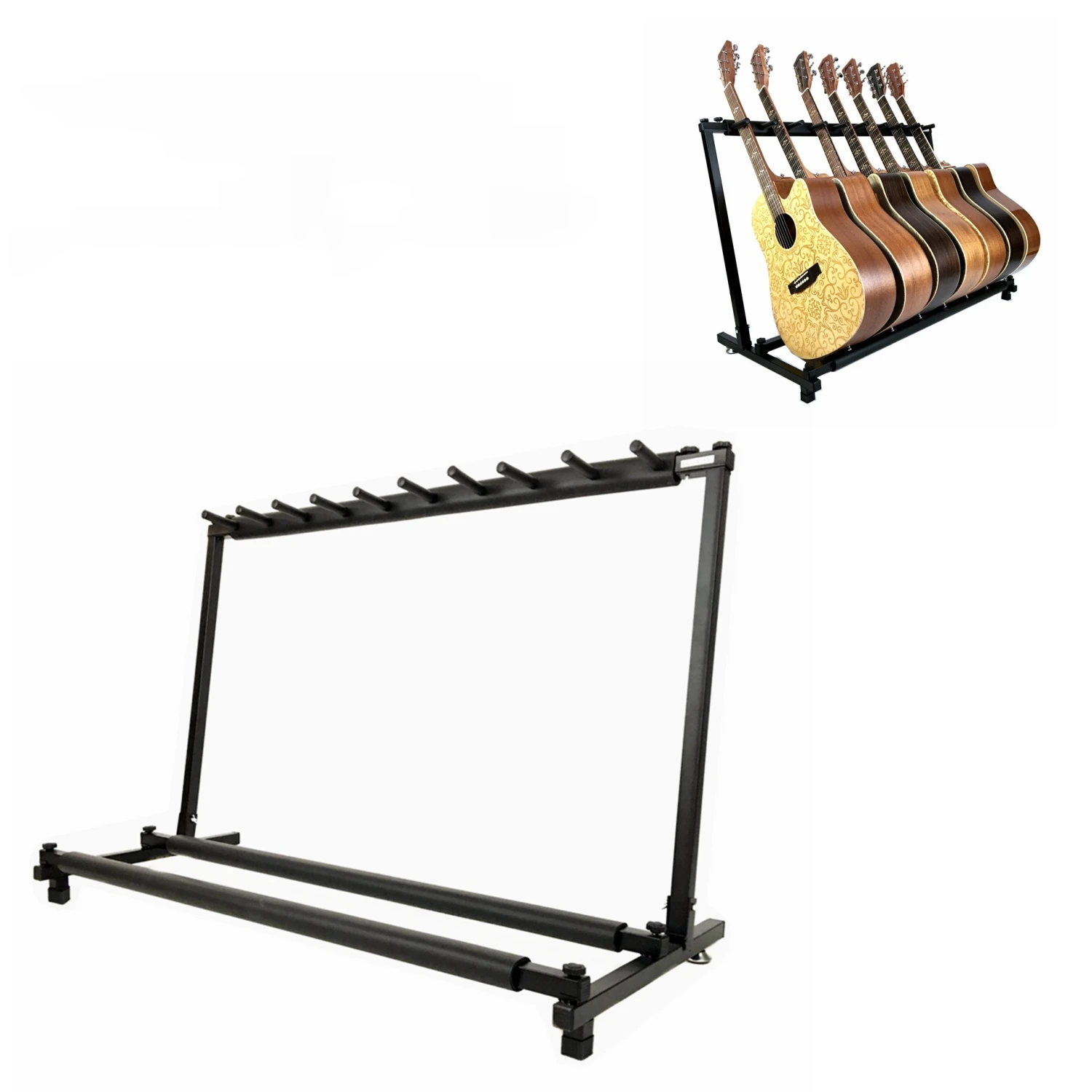Multi-head Guitar Bass Display Rack