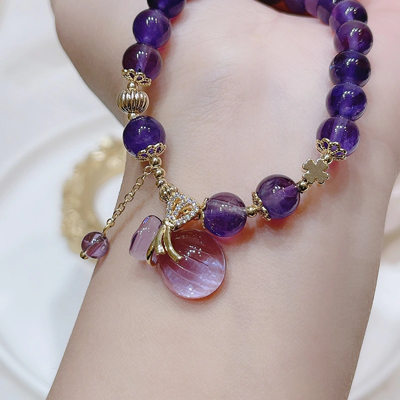 Fashion Amethyst Bracelet Retro National Style