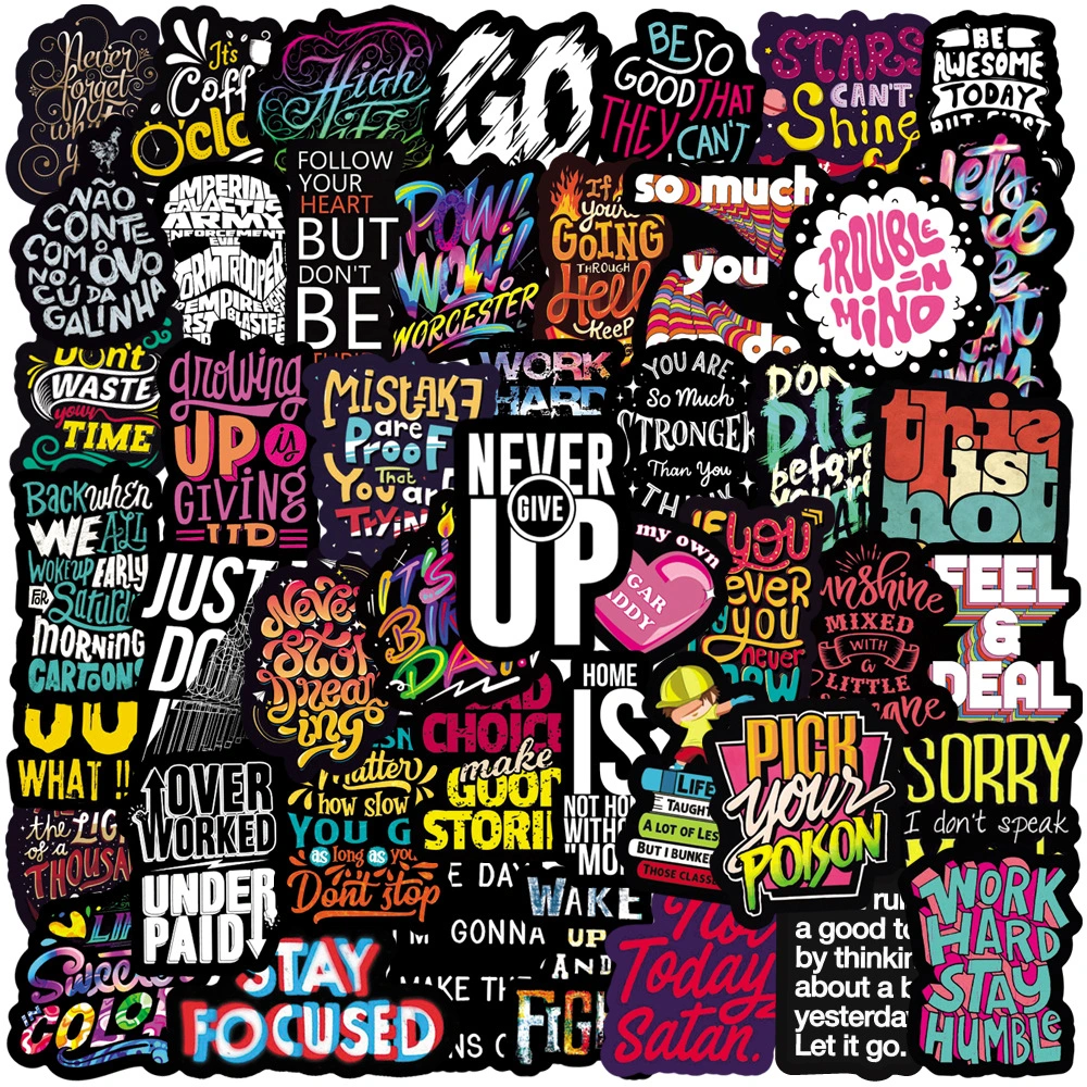 New Inspirational Graffiti Text Sticker