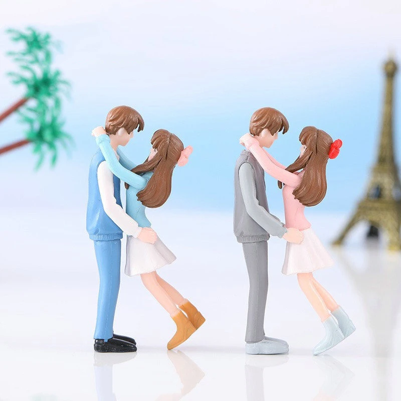 Sweet Couple Microlandscape Desktop Plastic Ornaments