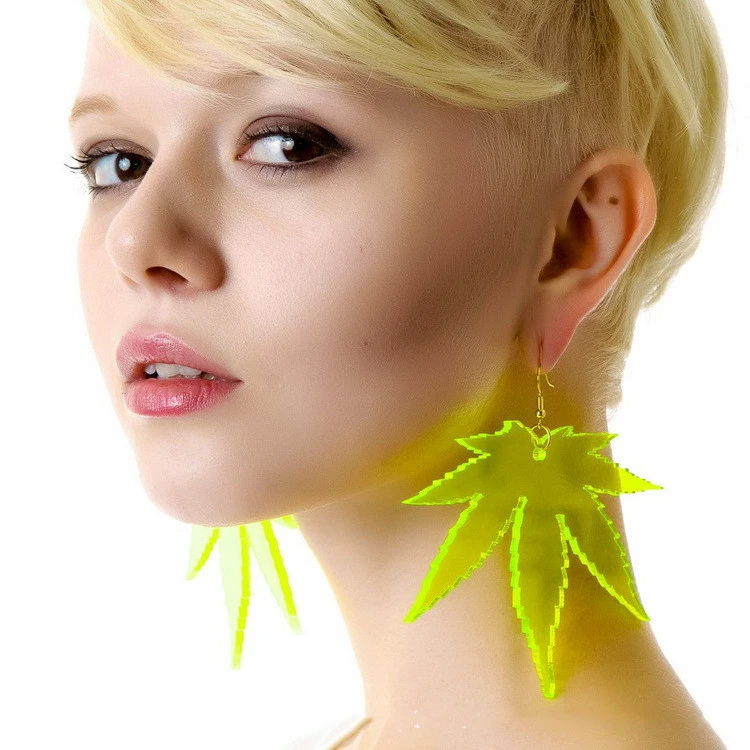 Popular Transparent Acrylic Fashionable Large Earrings