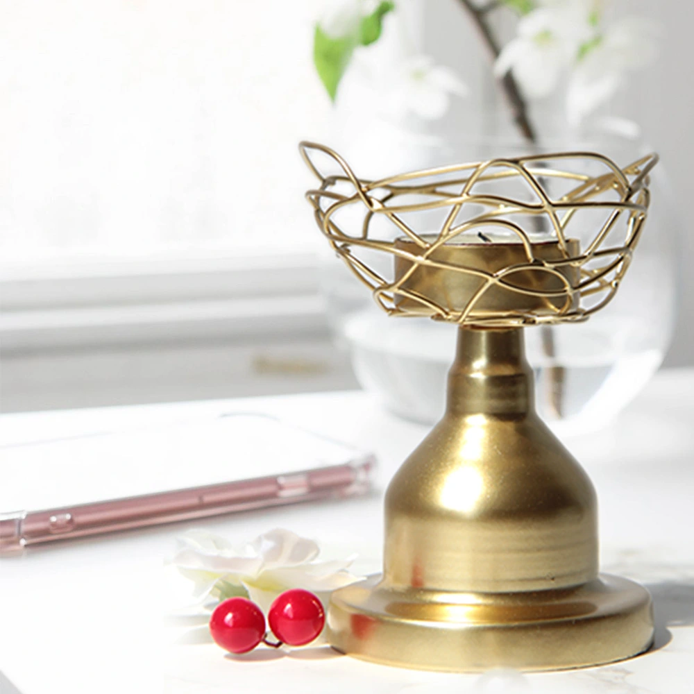 Simple Light Luxury Gold Scandinavian Candle Holder Ornaments