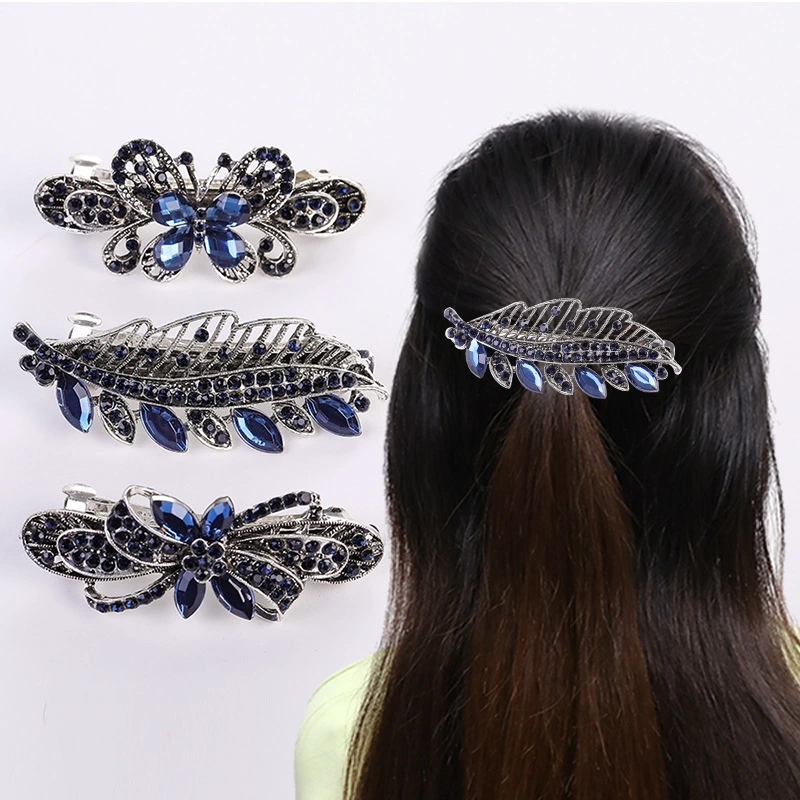 Rhinestone Spring Women's Side Clip Hairpin