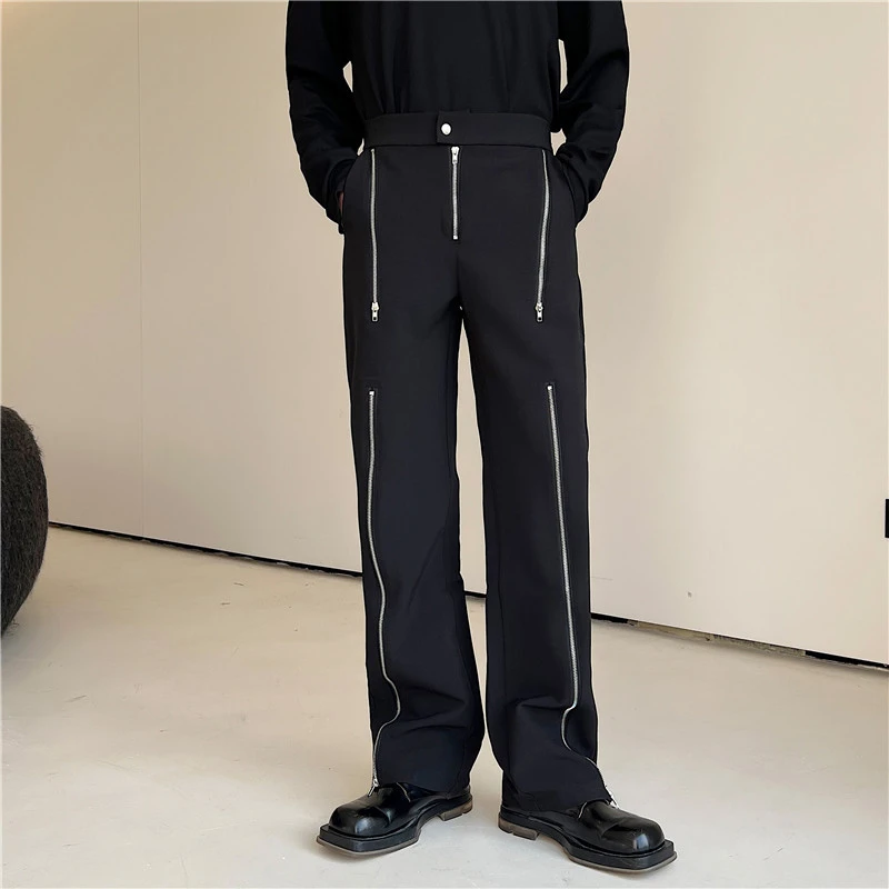 Decorative Slim Casual Pants Men's Fashion