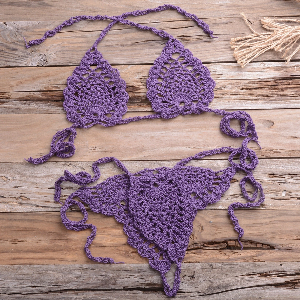 Women's Pure Cotton Knitting Sexy Swimsuit