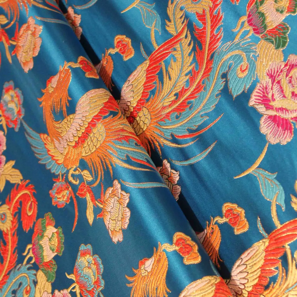 Chinese Wind Phoenix Dragon Robe Embroidery Cheongsam Fabric