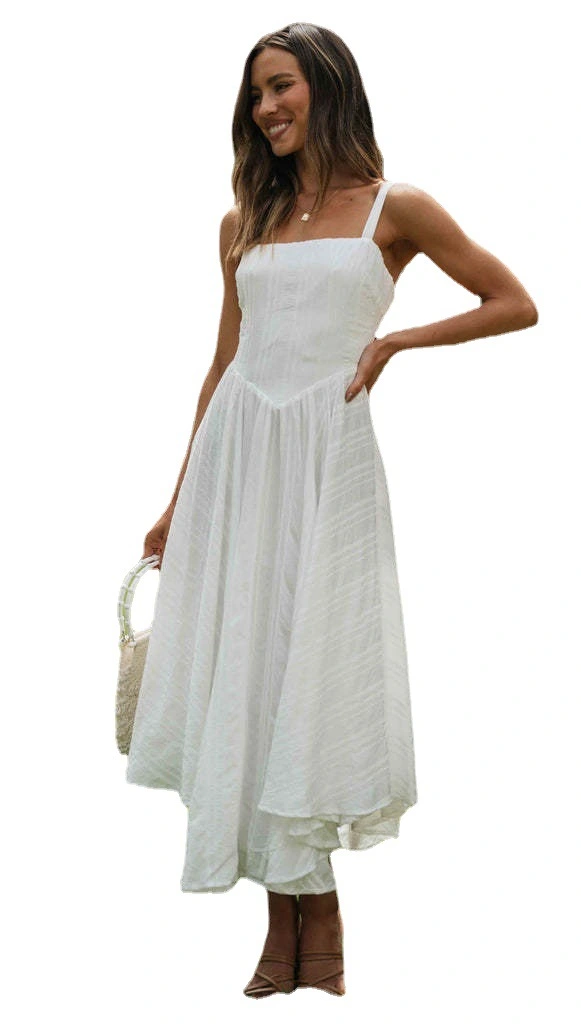 Women's Temperament Fashion Halter Irregular Hem Long Dresses