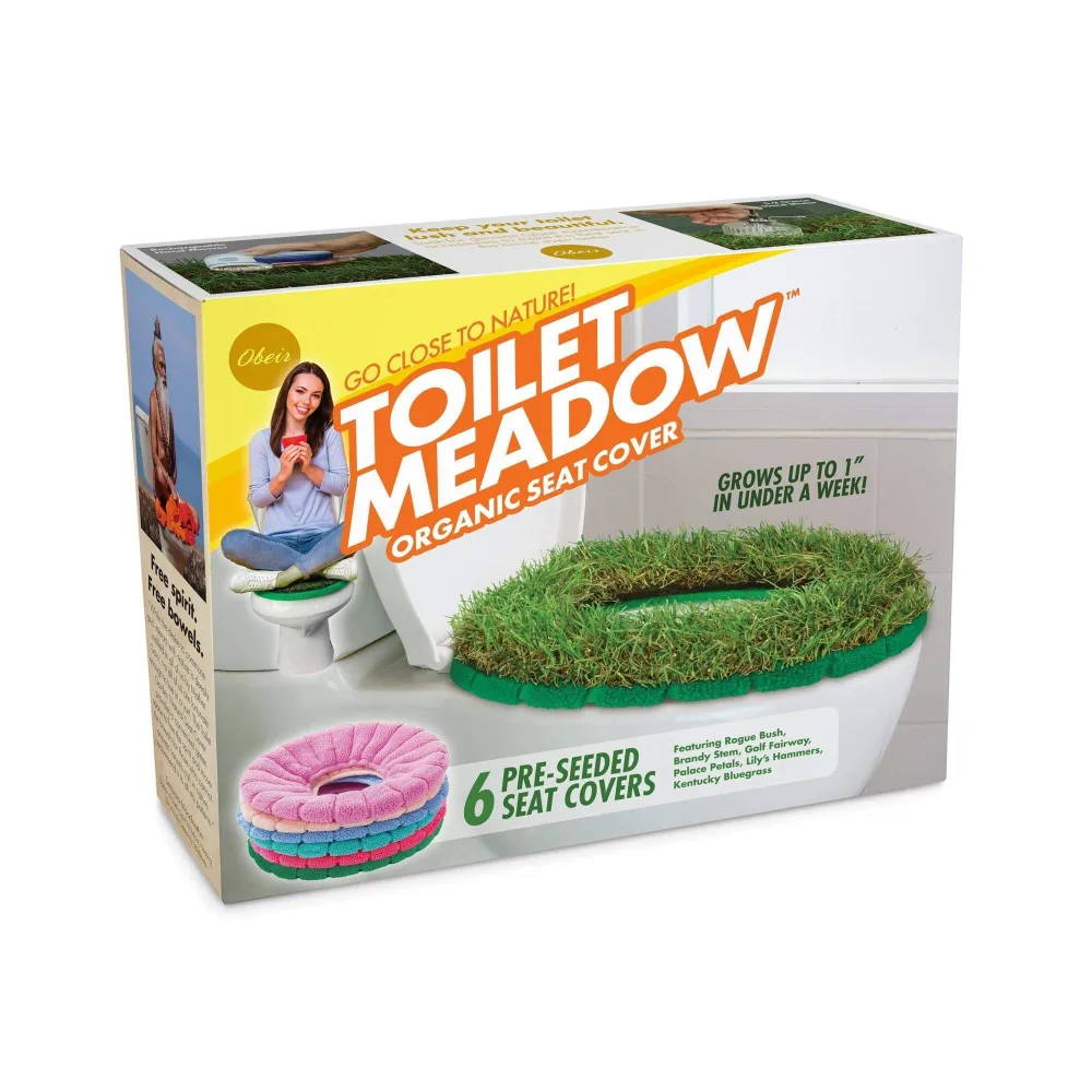 Prank-O Toilet Meadow Gag Gift Empty Box, Birthday Gift Box, Wrap Your Real Present in a Convincing and Funny Fake Gift Box, Practical Joke for Birthday Presents, Holidays, Parties