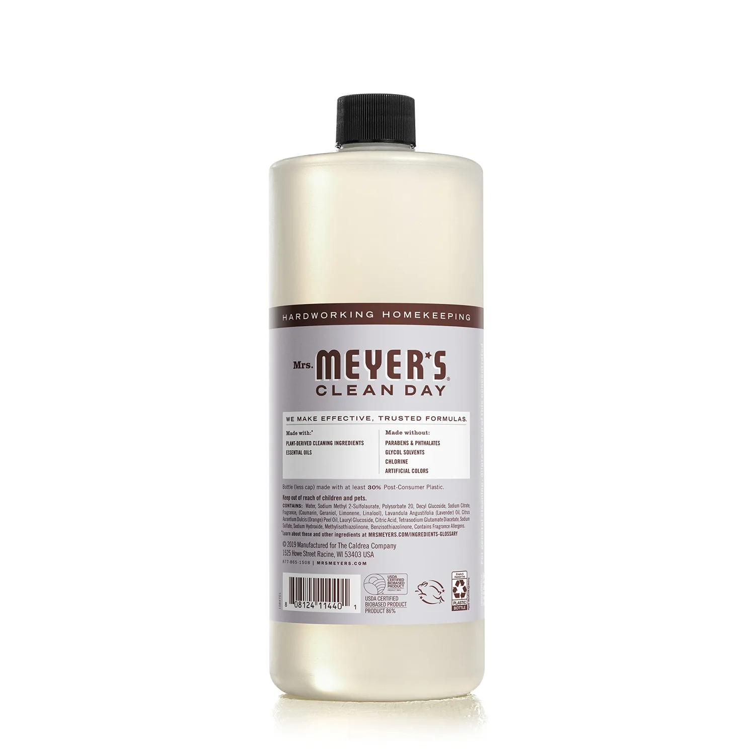 Mrs. Meyer's Multi-Surface Cleaner Concentrate, Use to Clean Floors, Tile, Counters, Lavender, 32 fl. oz