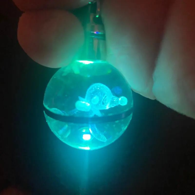 Popplio PM K9 Crystal Led Keychain