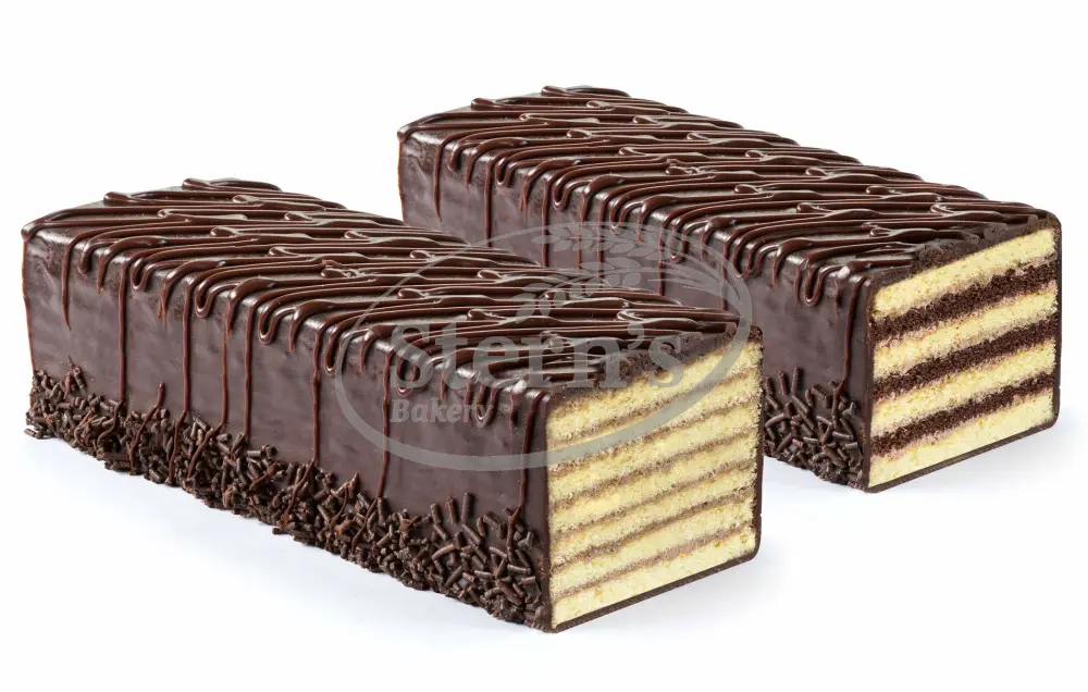 Seven Layer Cake | Petit Four Cakes | Dobosh Torte | Scrumptious 7 Layer Cakes | Kosher | Dairy & Nut Free | 16 oz Per Cake - Stern’s Bakery [ 2 Pack ]