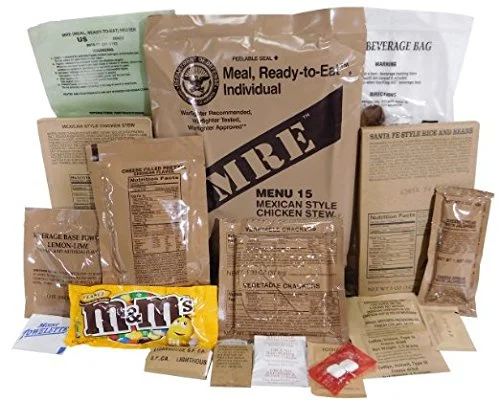 Genuine Military MRE Meal with Inspection Date September 2017 or Newer (Vege Taco Crumbles)