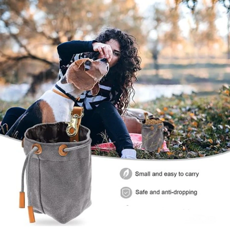 Outdoor Bundled Canvas Dog Food Bag Storage