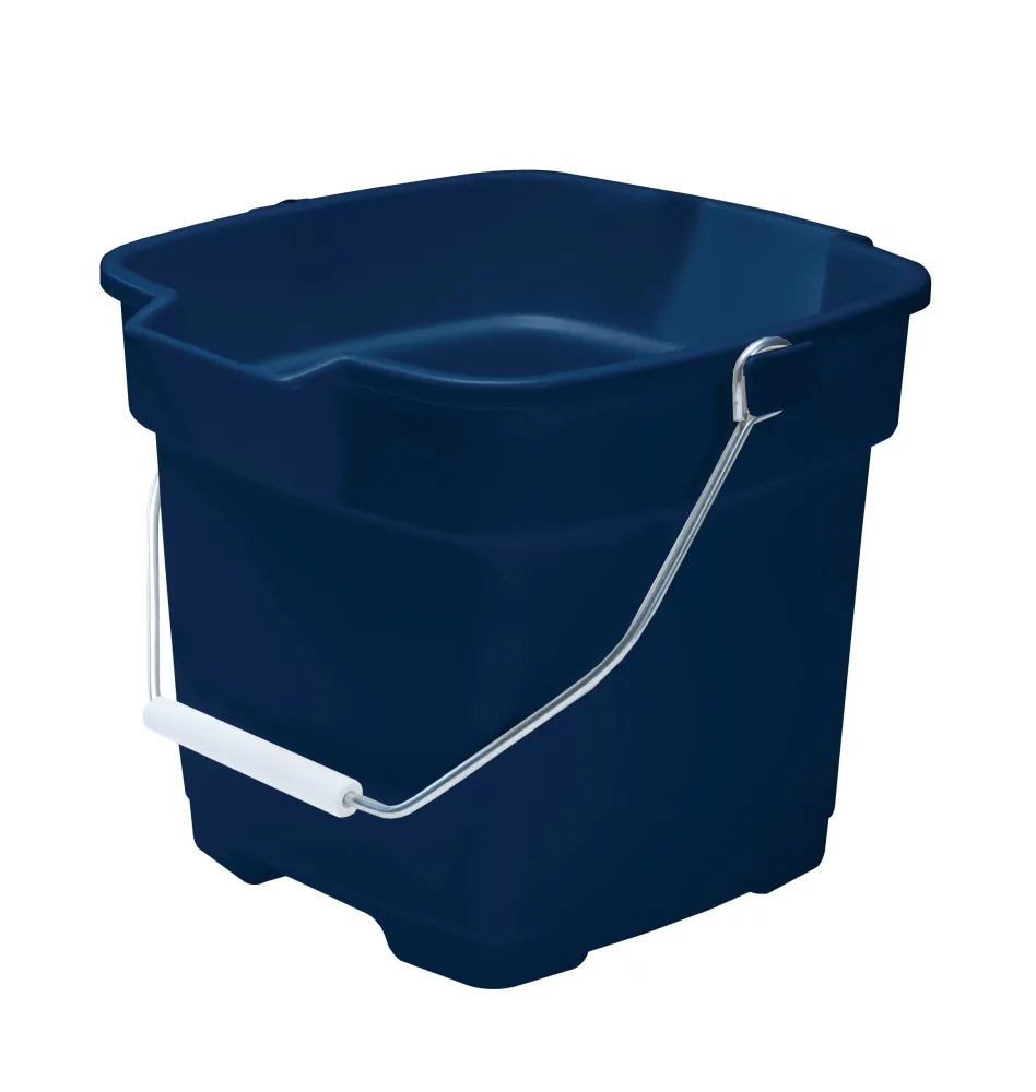 Rubbermaid Roughneck Square Bucket, 12-Quart, Blue, Comfortable/Durable Pour Handle, Sturdy Pail Bucket for Household Cleaning/Mopping