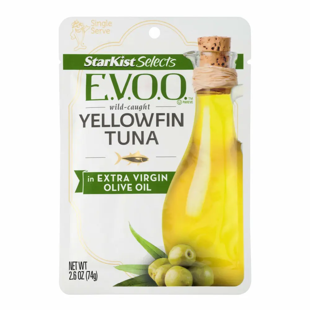 StarKist E.V.O.O. Yellowfin Tuna in Extra Virgin Olive Oil, 2.6 Oz, Pack of 24