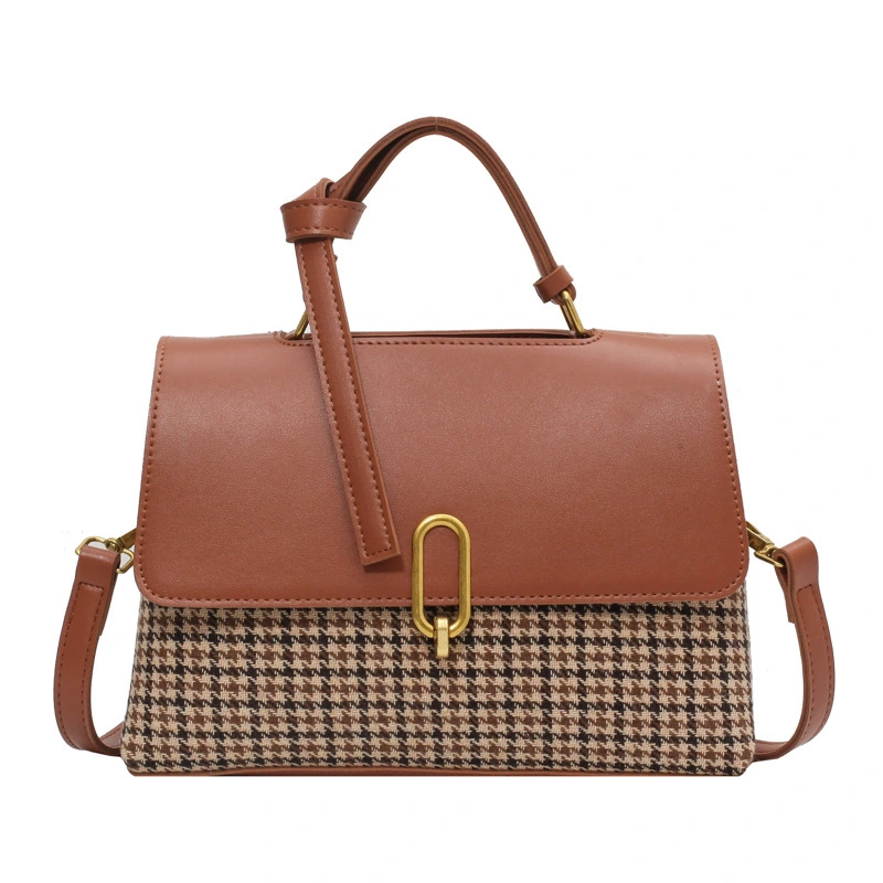 Retro Plaid Western Style Versatile Female Bag