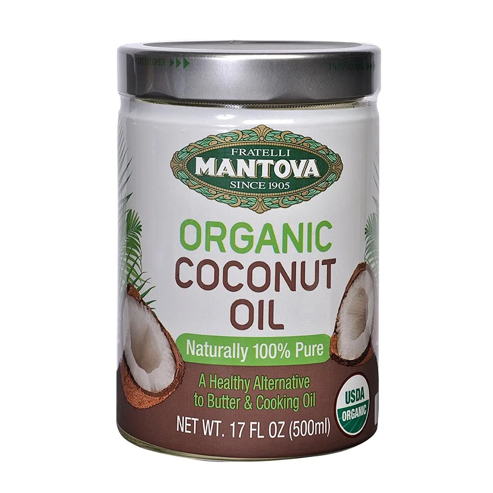 Organic Coconut Oil, 100% Natural (Pack of 1) 17 fl oz Non-GMO with MCTs for Body Care or Baking, USDA Organic, Non-GMO, Vegan, Keto, Paleo, Neutral Flavor and Aroma