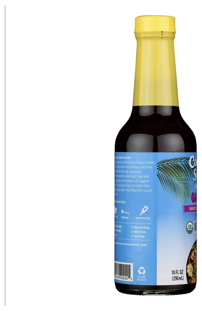 Coconut Secret Coconut Aminos Garlic Sauce (2 Pack) - 10 fl oz