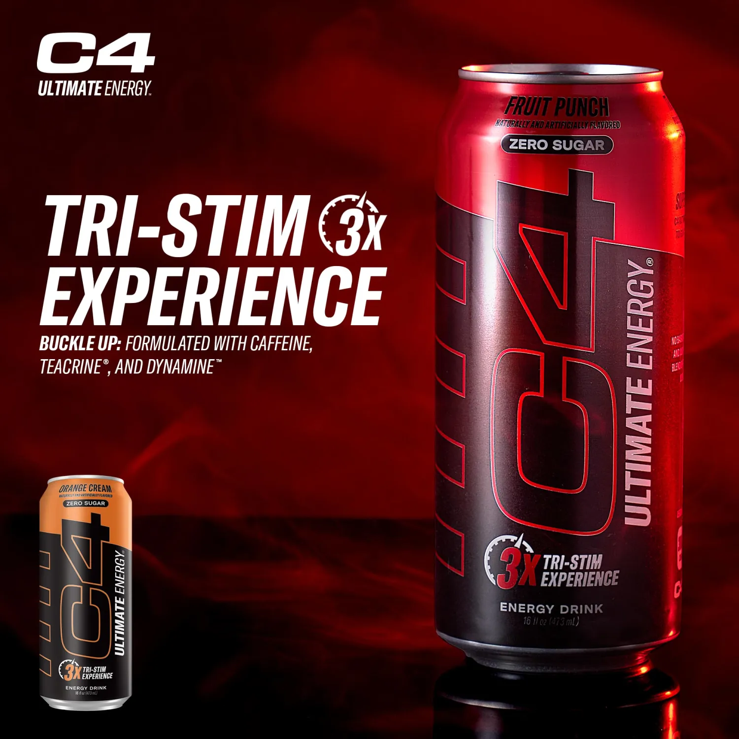 Cellucor C4 Ultimate | Pre Workout Sugar Free Energy Drink | Tri-Stim Experience with 300mg Caffeine + TeaCrine + Dynamine | Orange Cream| 16oz (Pack of 12)