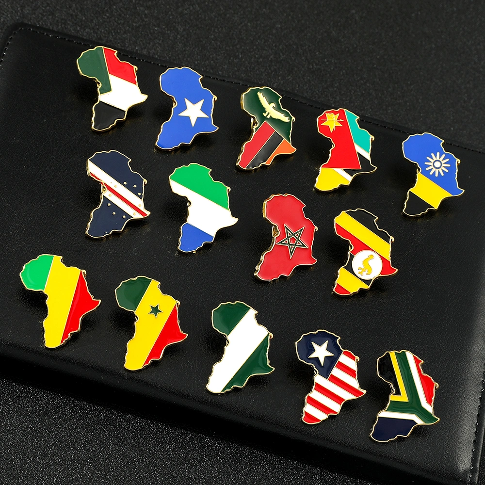 Africa Map Nigeria Somalia Mozambique Brooch Accessories