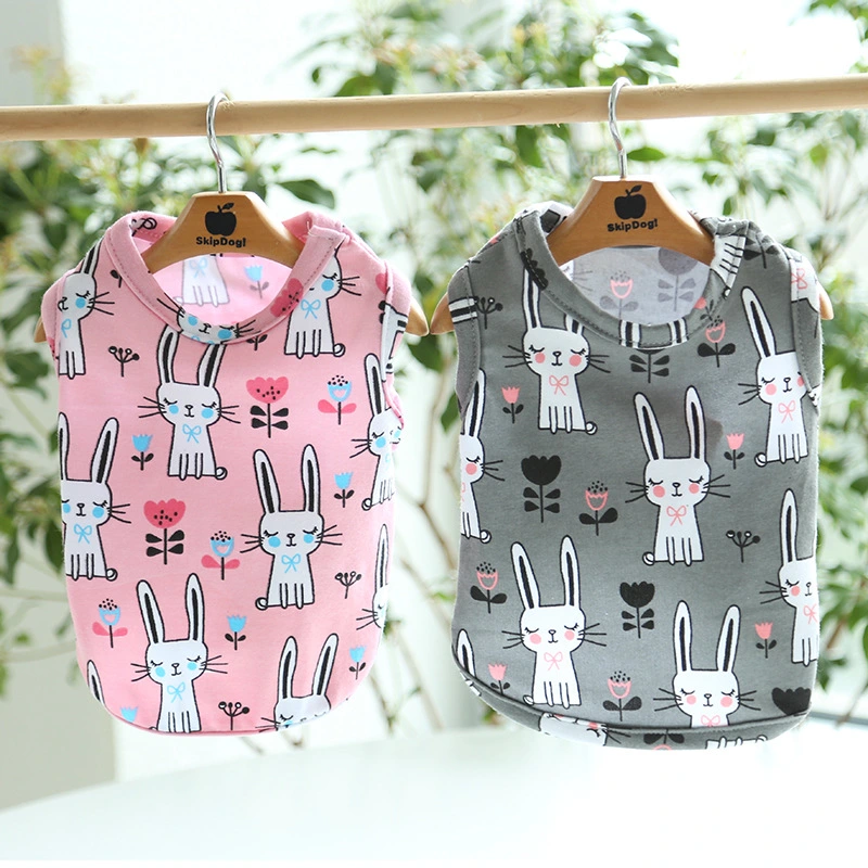 Cartoon Cotton Pull Frame Vest Cute Bunny Pet Clothes