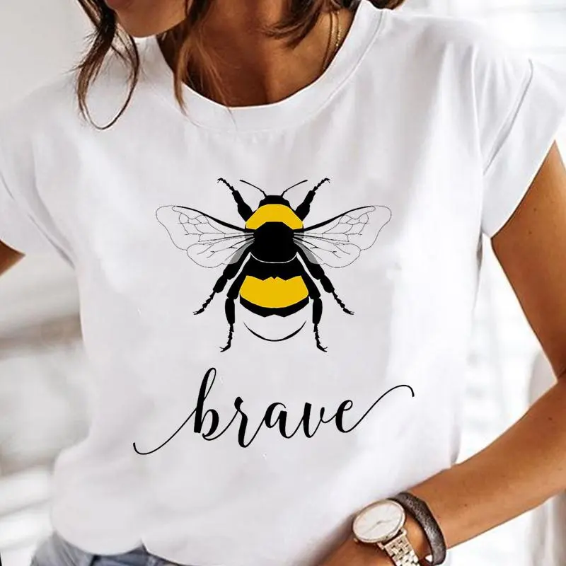 Cartoon Dragonfly Sunflower Girl Fashion Top