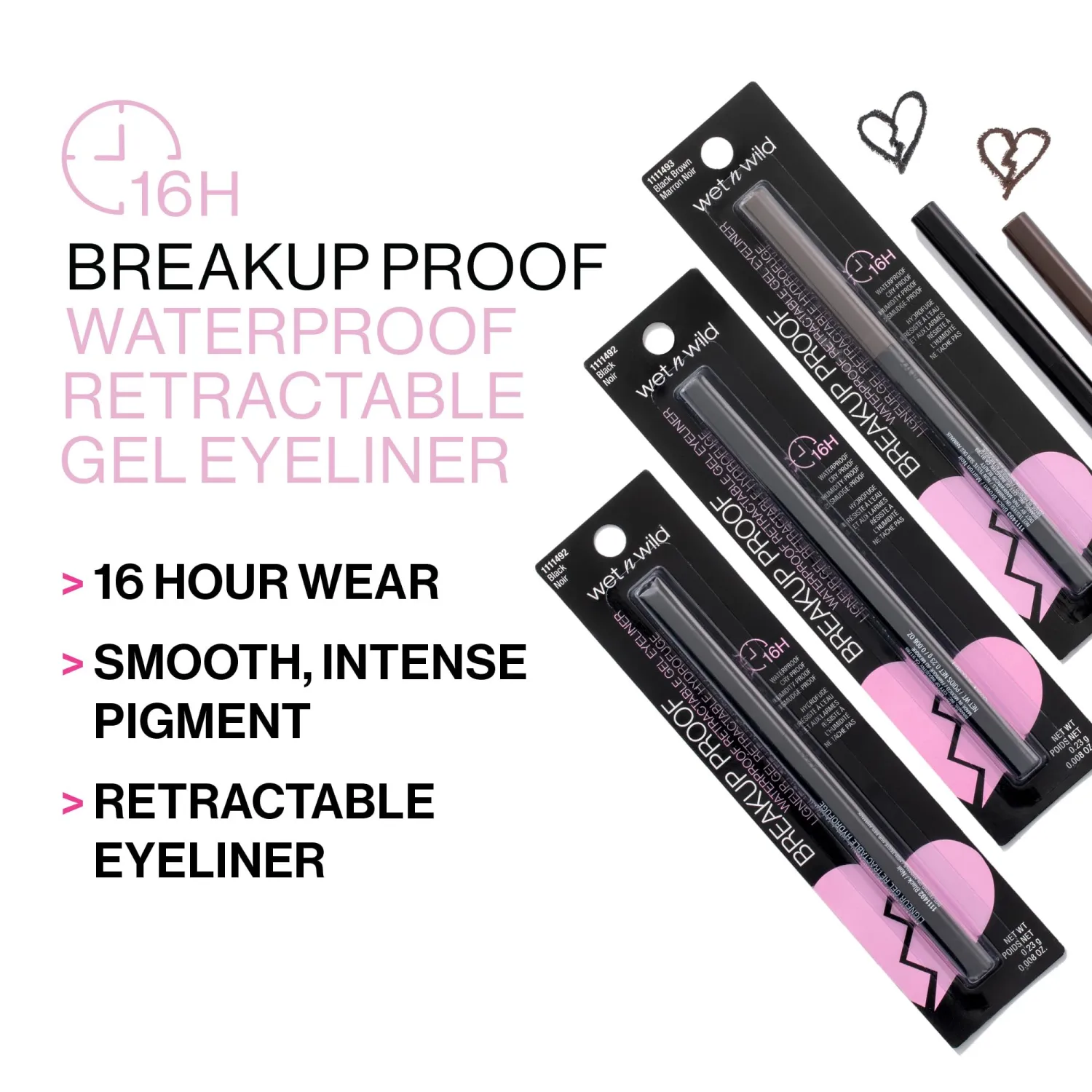 wet n wild Breakup Proof Waterproof Retractable Gel Eyeliner Brick Brown