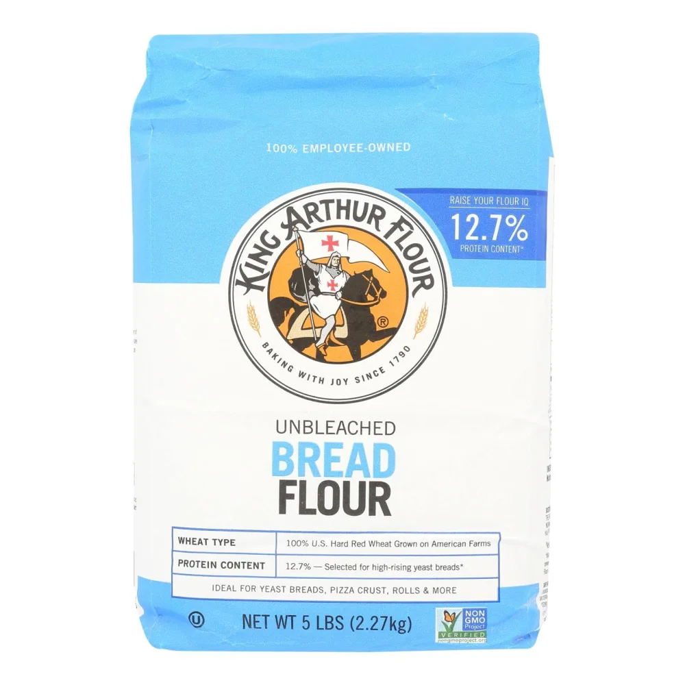 King Arthur Unbleached for Machine Bread Flour, 5-pound Bags (Case of 8)