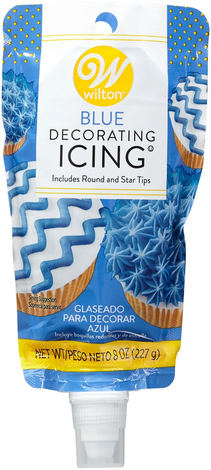 Food Items ICING POUCH W/TIPS BLUE, One Size,704-4297