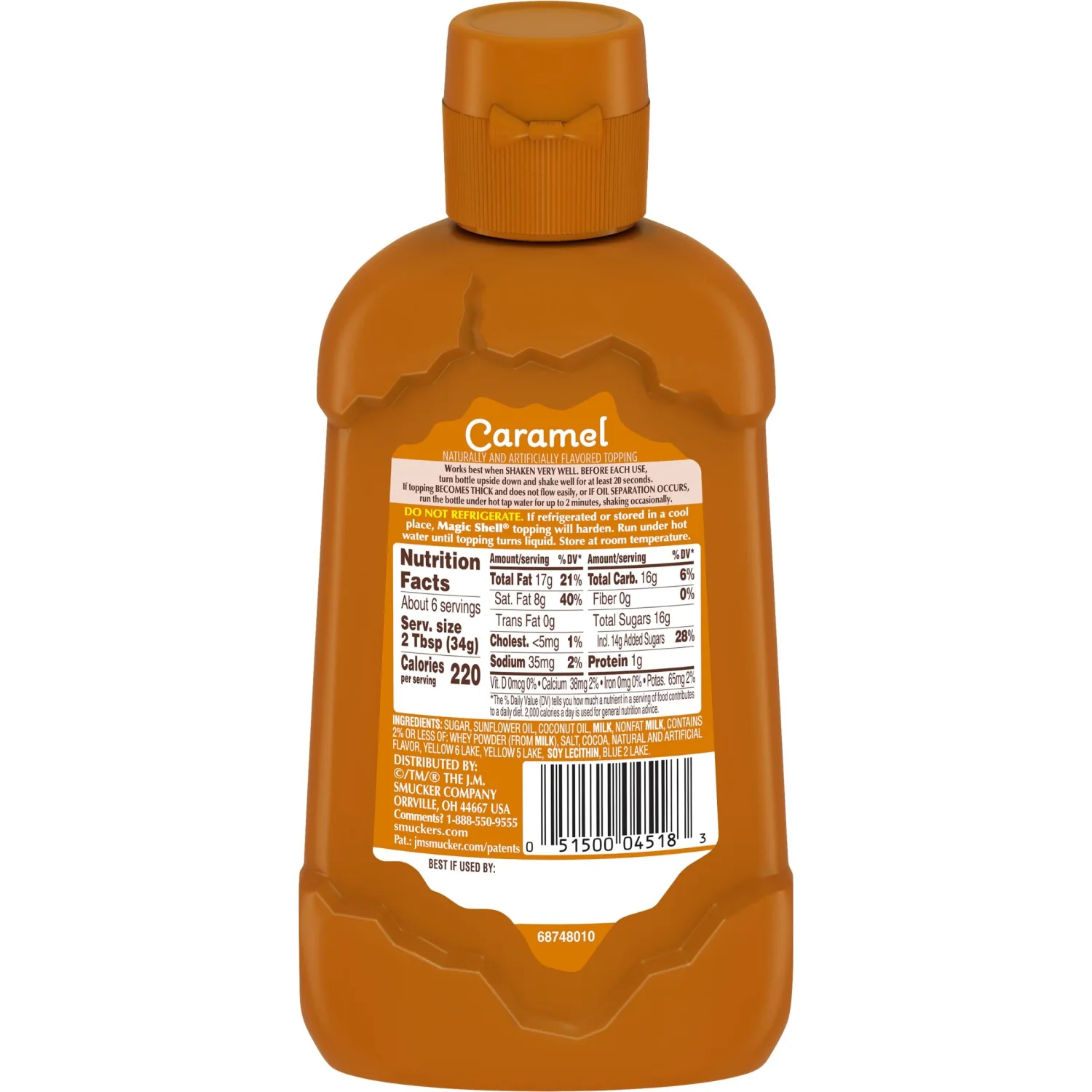 Smucker's Magic Shell Caramel Flavored Topping, 7.25 Ounces (Pack of 8)