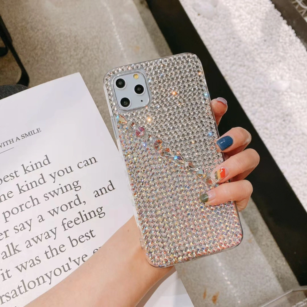 Full Diamond Rhinestone Electroplating Soft Phone Case