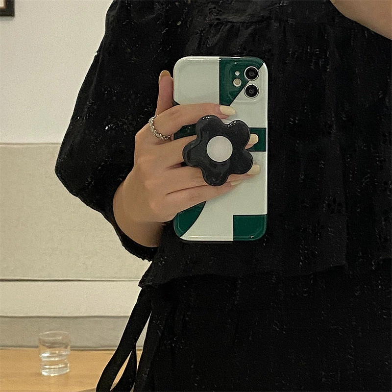 Women's New Bracket Dark Green Geometric Mobile Phone Case